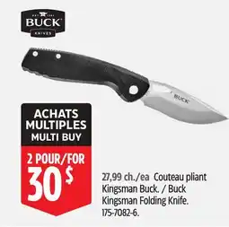 Canadian Tire Buck Kingsman Folding Knife offer