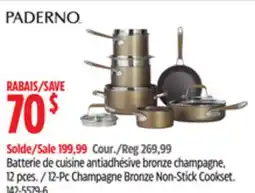 Canadian Tire PADERNO 12-Pc Champagne Bronze Non-Stick Cookset offer