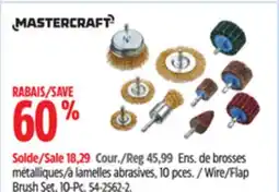 Canadian Tire Mastercraft Wire/Flap Brush Set, 10-Pc offer