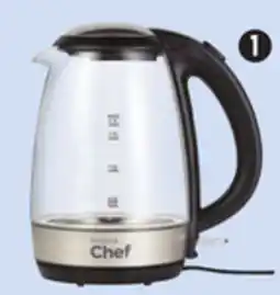 Canadian Tire MASTER Chef, 1.7L Cordless Electric Glass Kettle offer