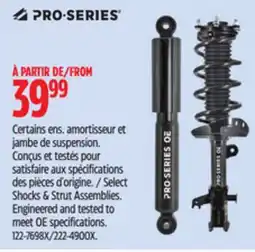 Canadian Tire Select Shocks & Strut Assemblies offer