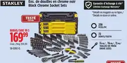 Canadian Tire Stanley Black Chrome Socket Sets offer
