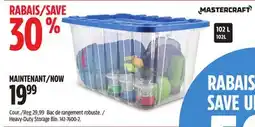 Canadian Tire Mastercraft Heavy-Duty Storage Bin offer