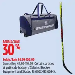 Canadian Tire Selected Hockey Equipment and Skates offer