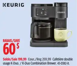 Canadian Tire Keurig K-Duo Combination Brewer offer