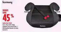 Canadian Tire Harmony Elite Backless Booster Car Seat offer