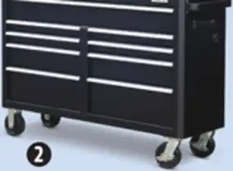 Canadian Tire MAXIMUM 56˝ 9-Drawer Cabinet with Built-In Power Bar with USB. 2000-lb caster capacity offer