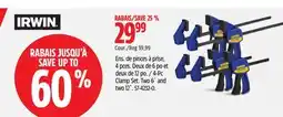 Canadian Tire IRWIN 4-Pc Clamp Set offer