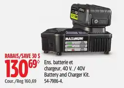 Canadian Tire MAXIMUM 40V Battery and Charger Kit offer