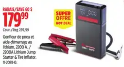 Canadian Tire Motomaster 2200A Lithium Jump Starter & Tire Inflator offer