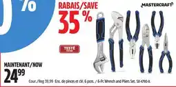 Canadian Tire Mastercraft 6-Pc Wrench and Pliers Set offer