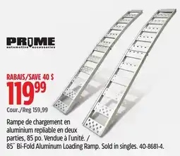 Canadian Tire PRIME 85˝ Bi-Fold Aluminum Loading Ramp offer