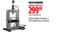 Canadian Tire Maximum 10-Ton Shop Press offer