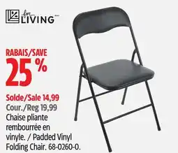 Canadian Tire For LIVING Padded Vinyl Folding Chair offer