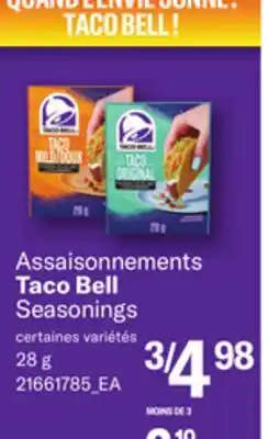 Provigo TACO BELL SEASONINGS offer