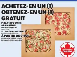 Provigo 12 TAKE AND BAKE PIZZA offer