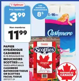Provigo CASHMERE BATHROOM TISSUE OR SCOTTIES FACIAL TISSUE offer