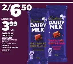Provigo CADBURY CHOCOLATE BARS offer