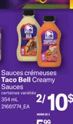 Provigo TACO BELL CREAMY SAUCES offer