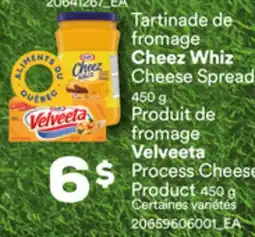 Provigo CHEEZ WHIZ CHEESE SPREAD, 450 G, VELVEETA PROCESS CHEESE PRODUCT offer