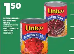 Provigo UNICO BEANS OR TOMATOES, 540/796 ML offer