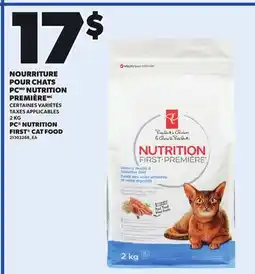 Provigo PC NUTRITION FIRST CAT FOOD offer