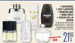 Jean Coutu CACHAREL, GUY LAROCHE, MONTBLANC, NINA RICCI, OSCAR DE LA RENTA Selected fragrances and sizes offer