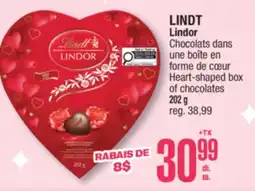 Jean Coutu LINDT Lindor Heart-shaped box of chocolates offer