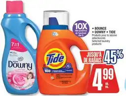 Jean Coutu BOUNCE, DOWNY, TIDE Selected laundry products offer