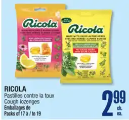 Jean Coutu RICOLA Cough lozenges offer