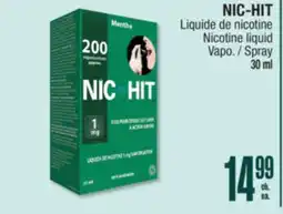 Jean Coutu NIC-HIT Nicotine liquid Spray offer