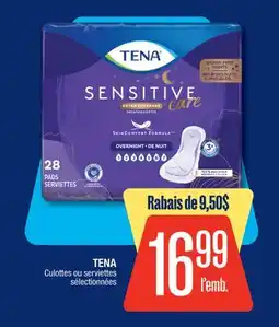 Jean Coutu TENA Culottes ou serviettes sélectionnées offer