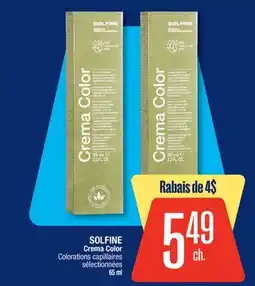 Jean Coutu SOLFINE Crema Color Colorations capillaires sélectionnées offer