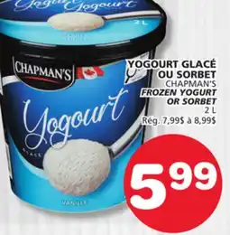 Marches Tradition CHAPMAN'S FROZEN YOGURT OR SORBET offer