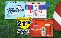 Marches Tradition MOLSON DRY, SLEEMAN HONEY BROWN OR MICHELOB ULTRA BEER offer