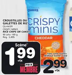 Marches Tradition QUAKER CRISPY MINIS CRISPY MINIS RICE CHIPS OR CAKES offer