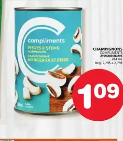 Marches Tradition COMPLIMENTS MUSHROOMS offer