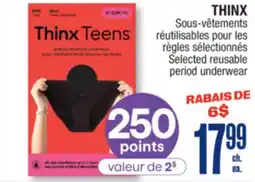 Jean Coutu THINX Selected reusable period underwear offer