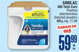 Jean Coutu SIMILAC 360 Total Care Selected powders offer