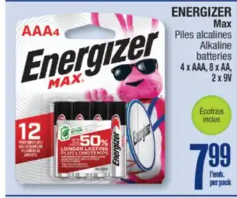 Jean Coutu ENERGIZER Max Alkaline batteries offer