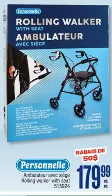 Jean Coutu PERSONNELLE Rolling walker with seat offer