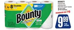 Jean Coutu BOUNTY Selected paper towels offer