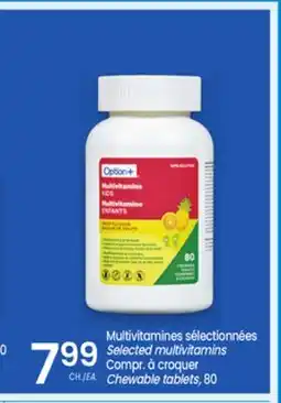 Uniprix OPTION+ Multivitamines sélectionnées/Selected multivitamins offer