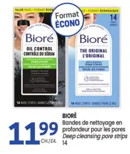 Uniprix BIORÉ Bandes de nettoyage en profondeur pour les pores / Deep cleansing pore strips offer
