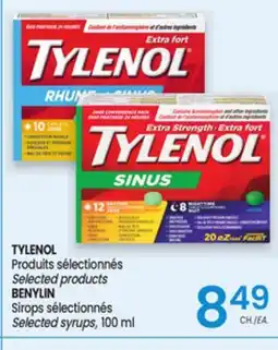 Uniprix TYLENOL or BENYLIN offer