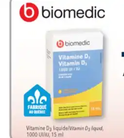 Familiprix BIOMEDIC Vitamin D3 liquid 1000 UI offer