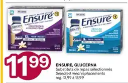Brunet ENSURE, GLUCERNA Substituts de repas sélectionnés offer