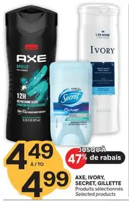Brunet AXE, IVORY, SECRET, GILLETTE Produits offer