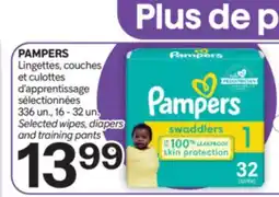 Brunet PAMPERS Lingettes, couches et culottes d'apprentissage sélectionnées offer