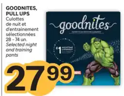 Brunet GOODNITES, PULL UPS Culottes de nuit et d'entrainement sélectionnées offer